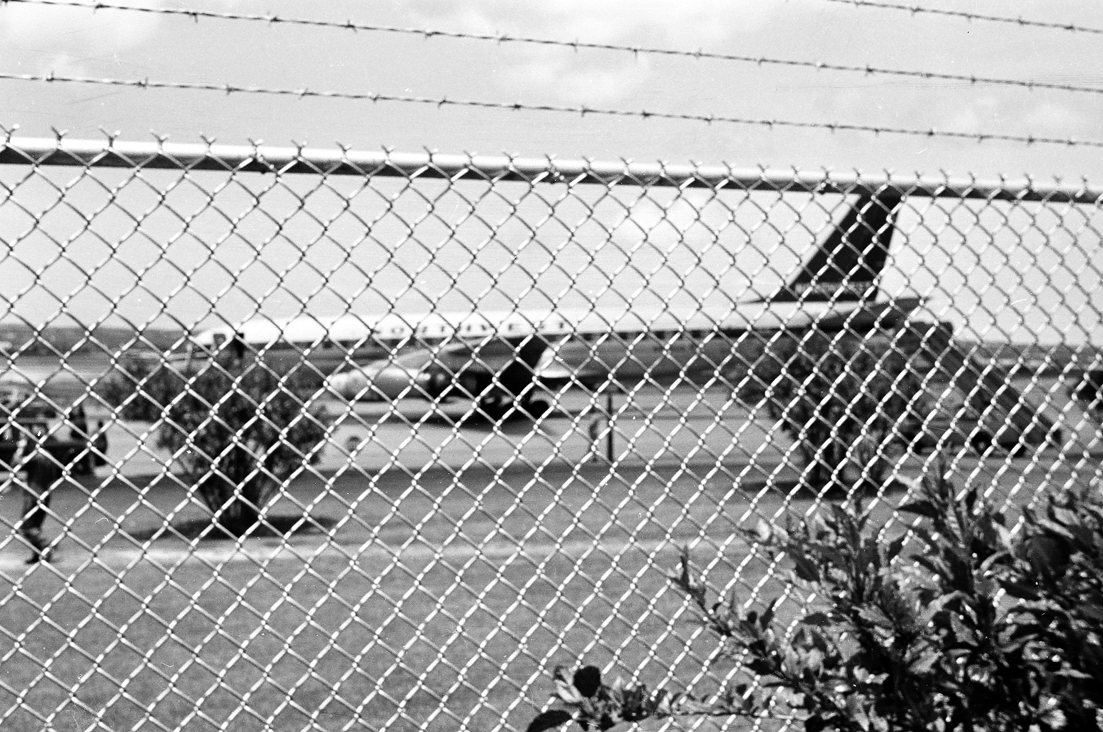 Departing plane.